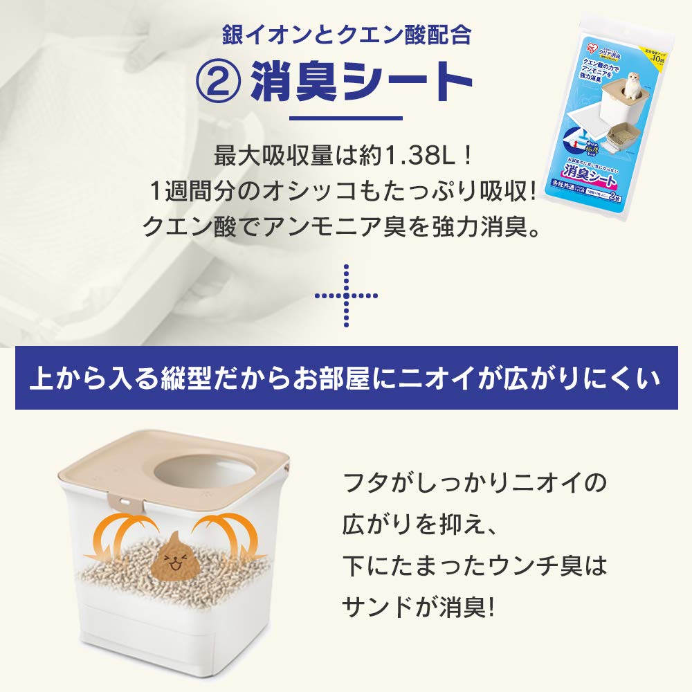 Amazon | アイリスオーヤマ 猫 トイレ 猫トイレ本体 クリア消臭 猫用